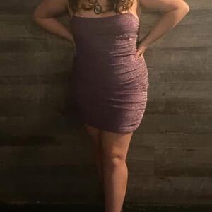 Purple mini dress. Size L